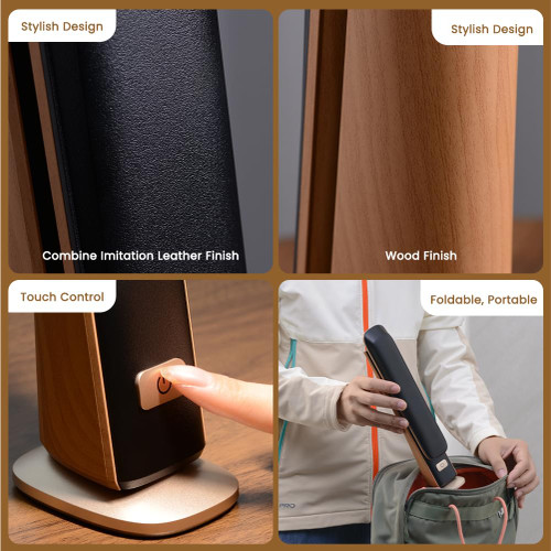 Foldable Portable Desk Lamp,Battery Operated Rechargeable Lamps Cordless,Eye-Caring LED Table Lamp with 3 Color Temperatures,Stepless Brightness,Desk Lamps for Office Home College Essentials