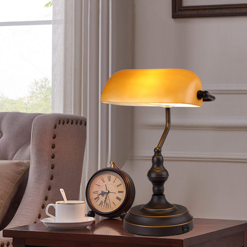Desk Lamp, Oil Rubbed Bronze Banker's Lamp