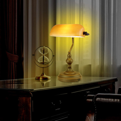 Desk Lamp, Oil Rubbed Bronze Banker's Lamp
