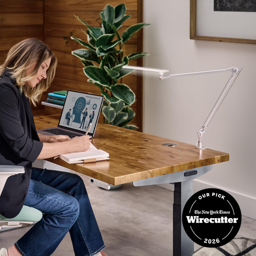 LED Desk Lamp with Clamp - Adjustable 3 Color Modes, Dimmable Black Architect Light for Standing Desk, Home Office, Dual Monitor Computer Work