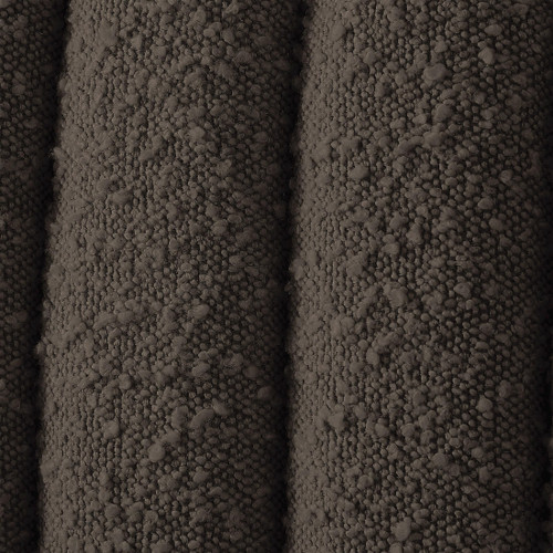 NashBrown-T Nash Collection Modern | Contemporary Boucle Fabric Upholstered Twin Bed with Rich Brown Boucle Fabric and Deep Channel Tufting, 53" W x 86" D x 38" H, Brown, Twin