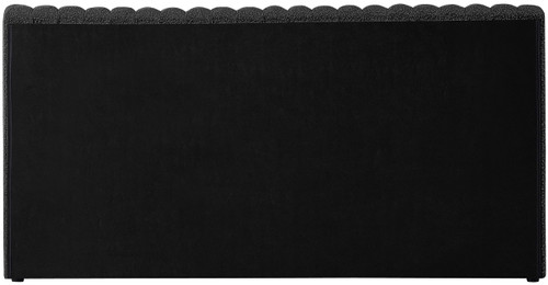 NashBlack-F Nash Collection Modern | Contemporary Boucle Fabric Upholstered Full Bed with Rich Black Boucle Fabric and Deep Channel Tufting, 68" W x 86" D x 38" H, Black, Full