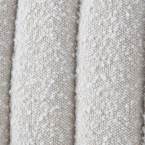 NashCream-F Nash Collection Modern | Contemporary Boucle Fabric Upholstered Full Bed with Rich Cream Boucle Fabric and Deep Channel Tufting, 68" W x 86" D x 38" H, Cream, Full