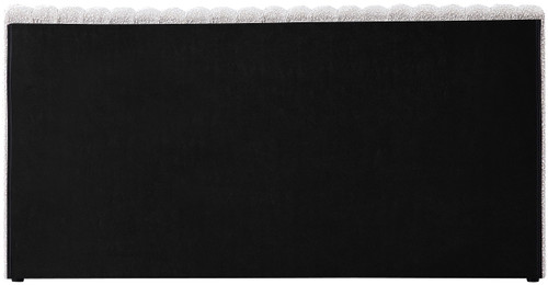 NashCream-K Nash Collection Modern | Contemporary Boucle Fabric Upholstered King Bed with Rich Cream Boucle Fabric and Deep Channel Tufting, 89" W x 91" D x 38" H, Cream, King