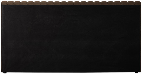NicoBrown-K Nico Collection Modern | Contemporary Velvet Upholstered King Bed with Rich Brown Velvet and Deep Channel Tufting, 89" W x 91" D x 38" H, Brown, King
