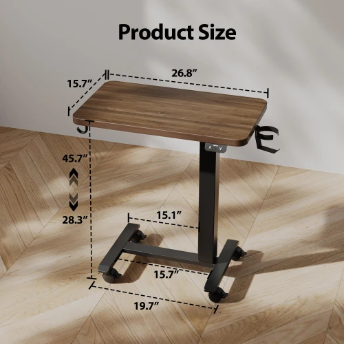 26*16 Inch Height Adjustable Electric Standing Desk, Dark Walnut