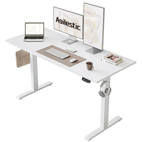 48 * 24 Inch Height Adjustable Electric Standing Desk, White