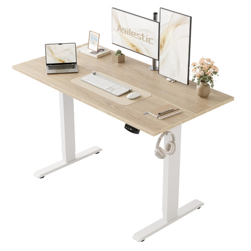 48 * 24 Inch Height Adjustable Electric Standing Desk, Maple