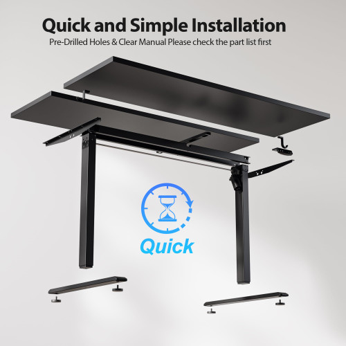 55 * 28 Inch Height Adjustable Electric Standing Desk, Black