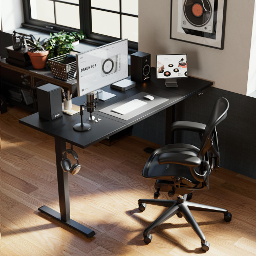 71 * 32 Inch Height Adjustable Electric Standing Desk, Black