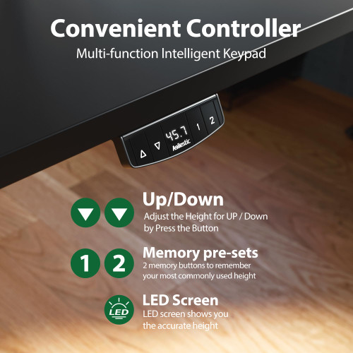 71 * 32 Inch Height Adjustable Electric Standing Desk, Black
