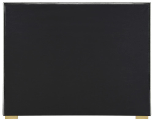 PierceGrey-F Pierce Collection Mid-Century Modern Linen Textured Fabric Upholstered Bed with Deep Channel Tufted Headboard, 61" W x 83.5" D x 54" H, Grey, Full