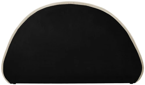 RudyBeige-K Rudy Collection Modern | Contemporary Teddy Fabric King Bed with Soft Plush Beige Teddy Fabric and Rounded Headboard, 91" W x 91" D x 49" H, Beige, King