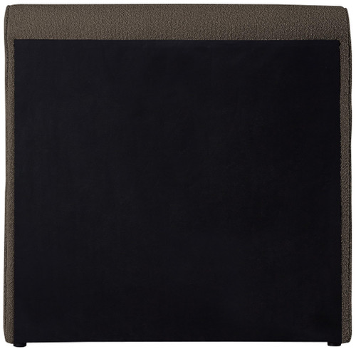 StylusBrown-T Stylus Collection Modern | Contemporary Boucle Fabric Twin Bed with Rich Brown Boucle Fabric, Curved Headboard and Footboard, 44.5" W x 92" D x 45" H, Brown, Twin