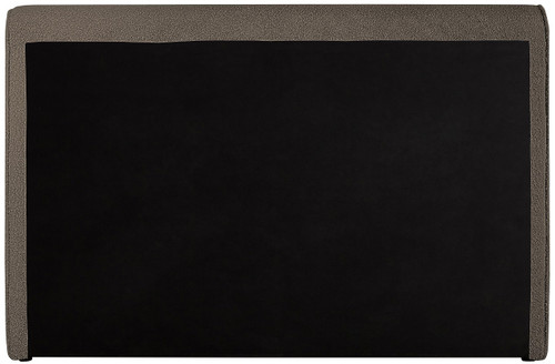 StylusBrown-K Stylus Collection Modern | Contemporary Boucle Fabric King Bed with Rich Brown Boucle Fabric, Curved Headboard and Footboard, 82" W x 96" D x 45" H, Brown, King