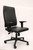 Slim Office Chair by Cavaletti Black Soft Leather Slim Office Chair by Cavaletti Black Soft Leather