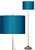 ModSavy Modern Minimalist Pole Lamp Floor Standing Thin 62" Tall Brushed Nickel Silver Blue Textured Fabric Drum Shade Decor for Living Room Reading House Bedroom Home ModSavy Modern Minimalist Pole Lamp Floor Standing Thin 62" Tall Brushed Nickel Silver Blue Textured Fabric Drum Shade Decor for Living Room Reading House Bedroom Home