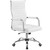 Modern Faux Leather Office Desk Chair with Mid-back for Home Office, White