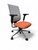 Steelcase Reply Chair Mineral Mesh Orange Fabric Seat Steelcase Reply Chair Mineral Mesh Orange Fabric Seat