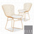 Wire Dining Side Chair in French Gold (Set of 2) By Mod Savy Wire Dining Side Chair in French Gold (Set of 2) By Mod Savy