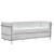 Cube Lc2 Petit Leather Sofa in White Leather by ModSavy Cube Lc2 Petit Leather Sofa in White Leather by ModSavy