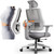 Humanspine Adaptive Office Chair, Lumbar Support, Adjustable Headrest, Seat Depth Adjustment, 96°-126° Tilt Function, 4D Armrest for Office Gray Humanspine Adaptive Office Chair, Lumbar Support, Adjustable Headrest, Seat Depth Adjustment, 96°-126° Tilt Function, 4D Armrest for Office Gray