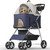 Pet Stroller with 4 Wheels for Small/Medium Pets,Travel Foldable Detachable Carrier for Dog Cat Cage Jogger Stroller, Rear Wheel Breaks, Storage Basket, Visible Mesh Weather Cover (Navy Blue) Pet Stroller with 4 Wheels for Small/Medium Pets,Travel Foldable Detachable Carrier for Dog Cat Cage Jogger Stroller, Rear Wheel Breaks, Storage Basket, Visible Mesh Weather Cover (Navy Blue)