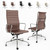 Ribbed Office Chair Top Grain Leather Desk Chair High Back Genuine Leather Swivel Chairs with Aluminum Alloy Arms & Base, with Silent Nylon Wheels, High Adjustable and Tilting Function, Brown Ribbed Office Chair Top Grain Leather Desk Chair High Back Genuine Leather Swivel Chairs with Aluminum Alloy Arms & Base, with Silent Nylon Wheels, High Adjustable and Tilting Function, Brown