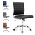 Armless Office Desk Chair, Mid Back Ergonomic Swivel Conference Room Chair, Adjustable Height PU Leather Home Desk Chair, Modern Small Rolling Computer Task Chair, Black Armless Office Desk Chair, Mid Back Ergonomic Swivel Conference Room Chair, Adjustable Height PU Leather Home Desk Chair, Modern Small Rolling Computer Task Chair, Black