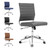 Armless Office Desk Chair, Mid Back Ergonomic Swivel Conference Room Chair, Adjustable Height PU Leather Home Desk Chair with Lumbar Support, Modern Small Rolling Computer Task Chair, Gray Armless Office Desk Chair, Mid Back Ergonomic Swivel Conference Room Chair, Adjustable Height PU Leather Home Desk Chair with Lumbar Support, Modern Small Rolling Computer Task Chair, Gray