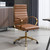 Gold Office Desk Chair, Ergonomic Leather Modern Conference Room Chairs, Executive Ribbed Height Adjustable Swivel Rolling Golden Chair for Home Office!! Gold Office Desk Chair, Ergonomic Leather Modern Conference Room Chairs, Executive Ribbed Height Adjustable Swivel Rolling Golden Chair for Home Office!!