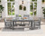 5 Piece Outdoor Dining Table Sets for 4 with 1 Umbrella Hole Cut-Out Rectangular Table and 4 Textilene Chairs, HDPE Dining Table Sets for Garden, Backyard, Poolside, Gray 5 Piece Outdoor Dining Table Sets for 4 with 1 Umbrella Hole Cut-Out Rectangular Table and 4 Textilene Chairs, HDPE Dining Table Sets for Garden, Backyard, Poolside, Gray