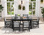 7 Piece Outdoor Dining Table Sets for 6 with 1 Umbrella Hole Cut-Out Rectangular Table and 6 Textilene Chairs, HDPE Dining Table Sets for Garden, Backyard, Poolside, Black 7 Piece Outdoor Dining Table Sets for 6 with 1 Umbrella Hole Cut-Out Rectangular Table and 6 Textilene Chairs, HDPE Dining Table Sets for Garden, Backyard, Poolside, Black