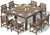 Patio Dining Sets for 8, Outdoor Dining Sets for 8 Person with 2 Umbrella Hole Cut-Out Rectangular Tables and 8 Chairs, HDPE Dining Sets for Garden, Backyard, Poolside, Coffee Patio Dining Sets for 8, Outdoor Dining Sets for 8 Person with 2 Umbrella Hole Cut-Out Rectangular Tables and 8 Chairs, HDPE Dining Sets for Garden, Backyard, Poolside, Coffee