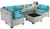 7-Piece Patio Furniture Set, Outdoor Sectional with Thick Cushions, Modular Patio Sofa, Dual-Strand Wicker Rattan, Rust-Resistant Frame, Backyard Furniture for Garden, Deck, Blue 7-Piece Patio Furniture Set, Outdoor Sectional with Thick Cushions, Modular Patio Sofa, Dual-Strand Wicker Rattan, Rust-Resistant Frame, Backyard Furniture for Garden, Deck, Blue