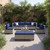 9-Piece Patio Furniture Set, Outdoor Sectional with Ottomans, Modular Patio Sofa, Dual-Strand Wicker Rattan, Rust-Resistant Frame, Backyard Furniture for Garden, Deck, Navy Blue 9-Piece Patio Furniture Set, Outdoor Sectional with Ottomans, Modular Patio Sofa, Dual-Strand Wicker Rattan, Rust-Resistant Frame, Backyard Furniture for Garden, Deck, Navy Blue