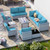 11-Piece Patio Furniture Set, Outdoor Patio Furniture with 55,000 BTU Fire Pit Table, Swivel Chairs Set, Thick Cushions, Modular Patio Sofa, Dual-Strand Wicker Rattan, Rust-Resistant Frame, Lake Blue 11-Piece Patio Furniture Set, Outdoor Patio Furniture with 55,000 BTU Fire Pit Table, Swivel Chairs Set, Thick Cushions, Modular Patio Sofa, Dual-Strand Wicker Rattan, Rust-Resistant Frame, Lake Blue