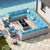 17-Piece Patio Furniture Set, Outdoor Patio Furniture with Swivel Chairs Set, Thick Cushions, Modular Patio Sofa, Dual-Strand Wicker Rattan, Rust-Resistant Frame, Lake Blue 17-Piece Patio Furniture Set, Outdoor Patio Furniture with Swivel Chairs Set, Thick Cushions, Modular Patio Sofa, Dual-Strand Wicker Rattan, Rust-Resistant Frame, Lake Blue