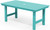 6-Person Outdoor Dining Table - 67" Rectangle HDPE Patio Table with Center Umbrella Hole, Weatherproof, Aruba