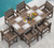 7-Piece Patio Dining Table Sets, Outdoor HDPE Dining Furniture Set with Umbrella Hole Cut-Out Table and 6 Chairs, All Weather Dining Set for Lawn, Garden, Backyard, Poolside, Coffee 7-Piece Patio Dining Table Sets, Outdoor HDPE Dining Furniture Set with Umbrella Hole Cut-Out Table and 6 Chairs, All Weather Dining Set for Lawn, Garden, Backyard, Poolside, Coffee