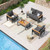 Aluminum Patio Furniture Set 4 Seats, Oversized Outdoor Sectional with Washable Cushions, Coffee Table and Waterproof Cover, Patio Conversation Sets for Porch, Balcony, Deck Aluminum Patio Furniture Set 4 Seats, Oversized Outdoor Sectional with Washable Cushions, Coffee Table and Waterproof Cover, Patio Conversation Sets for Porch, Balcony, Deck