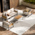 Aluminum Outdoor Patio Conversation Furniture Set, 4 PCS Metal Modern Outside Sectional Lawn Furniture with Coffee Table & Washable Thick Cushions,Seating Sofa for Garden/Backyard/Porch Silver Aluminum Outdoor Patio Conversation Furniture Set, 4 PCS Metal Modern Outside Sectional Lawn Furniture with Coffee Table & Washable Thick Cushions,Seating Sofa for Garden/Backyard/Porch Silver