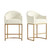 Counter Height Bar Stools Set of 2,Modern Counter Height Bar Stools,Fabric Upholstered Barrel Barstools with Backs,26'' Kitchen Island Chairs,Metal Gold Frames,Off White Linen Counter Height Bar Stools Set of 2,Modern Counter Height Bar Stools,Fabric Upholstered Barrel Barstools with Backs,26'' Kitchen Island Chairs,Metal Gold Frames,Off White Linen
