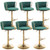 Gold Velvet Bar Stools Set of 6, Swivel Counter Height Bar Stools with Back, Adjustable Woven Barstools for Kitchen Island, Pub, Club (Green) Gold Velvet Bar Stools Set of 6, Swivel Counter Height Bar Stools with Back, Adjustable Woven Barstools for Kitchen Island, Pub, Club (Green)