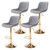 Velvet Bar Stools Set of 4 - Swivel Counter Height Barstools with Back & Adjustable Height, Modern Gold Kitchen Island Stools for Bar, Armless Pub Stools, Soft Grey Upholstered Seating Velvet Bar Stools Set of 4 - Swivel Counter Height Barstools with Back & Adjustable Height, Modern Gold Kitchen Island Stools for Bar, Armless Pub Stools, Soft Grey Upholstered Seating