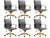 Harris Soft Pad Office Chair –Faux Leather Executive Chair with Gold Steel Base, Adjustable Height, Tilt Lock, Swivel, and Casters – Modern Ergonomic Desk Chair Harris Soft Pad Office Chair –Faux Leather Executive Chair with Gold Steel Base, Adjustable Height, Tilt Lock, Swivel, and Casters – Modern Ergonomic Desk Chair