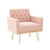 Accent Chair for Living Room, Comfy Oversized Velvet Upholstered Arm Chairs, Mid Century Modern Reading Single Sofa Side Chair with Tufted Back and Gold Legs for Bedroom (1, Pink) Accent Chair for Living Room, Comfy Oversized Velvet Upholstered Arm Chairs, Mid Century Modern Reading Single Sofa Side Chair with Tufted Back and Gold Legs for Bedroom (1, Pink)