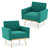 Accent Chair for Living Room, Comfy Oversized Velvet Upholstered Arm Chairs, Mid Century Modern Reading Single Sofa Side Chair with Tufted Back and Gold Legs for Bedroom (2, Green) Accent Chair for Living Room, Comfy Oversized Velvet Upholstered Arm Chairs, Mid Century Modern Reading Single Sofa Side Chair with Tufted Back and Gold Legs for Bedroom (2, Green)