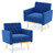 Accent Chair for Living Room, Comfy Oversized Velvet Upholstered Arm Chairs, Mid Century Modern Reading Single Sofa Side Chair with Tufted Back and Gold Legs for Bedroom (2, Navy) Accent Chair for Living Room, Comfy Oversized Velvet Upholstered Arm Chairs, Mid Century Modern Reading Single Sofa Side Chair with Tufted Back and Gold Legs for Bedroom (2, Navy)
