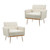Accent Chair for Living Room, Comfy Oversized Velvet Upholstered Arm Chairs, Mid Century Modern Reading Single Sofa Side Chair with Tufted Back and Gold Legs for Bedroom (2, Teddy White) Accent Chair for Living Room, Comfy Oversized Velvet Upholstered Arm Chairs, Mid Century Modern Reading Single Sofa Side Chair with Tufted Back and Gold Legs for Bedroom (2, Teddy White)